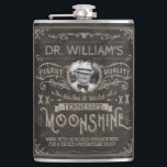 Moonshine Vintage Hillbilly Medicine Custom Brown Hip Flask<br><div class="desc">This humourous vintage-looking moonshine flask can be easily personalized with your name, your state or country, your own photo and more. The original design is made to look like a Victorian-era antique. It has an aged, slightly distressed look with lots of flourishes. All the text is light tan and the...</div>