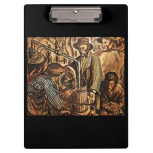 Moonshiners Making White Lightning Whiskey Liquor Clipboard