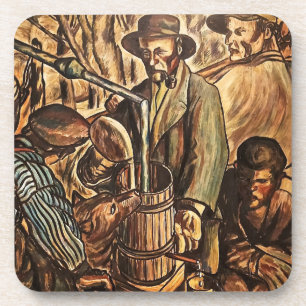 Moonshiners Making White Lightning Whiskey Liquor Coaster