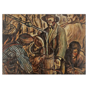 Moonshiners Making White Lightning Whiskey Liquor Cutting Board