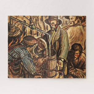 Moonshiners Making White Lightning Whiskey Liquor Jigsaw Puzzle