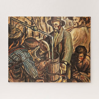 Moonshiners Making White Lightning Whiskey Liquor Jigsaw Puzzle