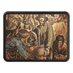 Moonshiners Making White Lightning Whiskey Liquor Trailer Hitch Cover