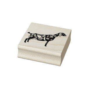 Moonspotted Nubian Dairy Goat Rubber Stamp