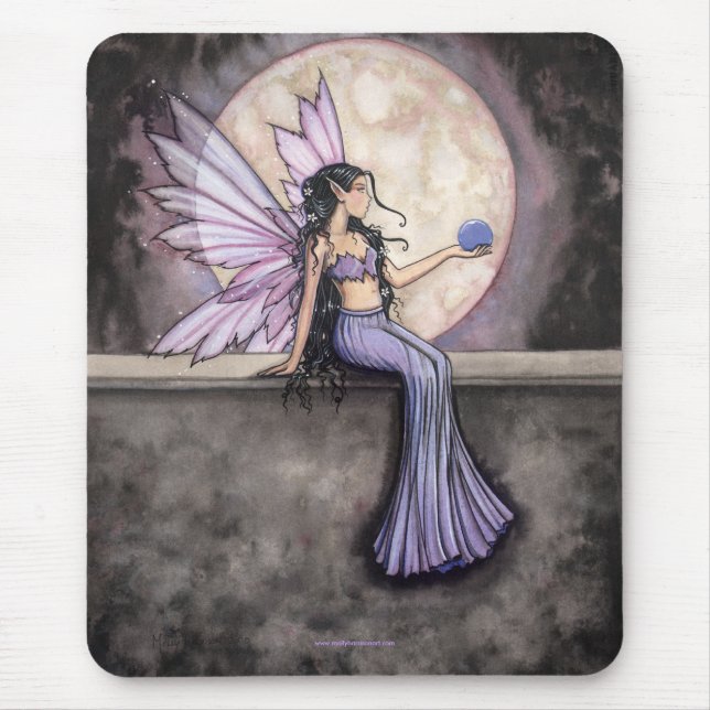 Moonstone Fairy Mousepad by Molly Harrison (Front)