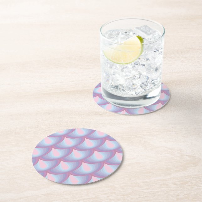 Moonstone Scales Paper Coasters (Insitu)