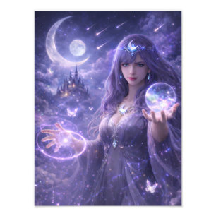 Moonstone Seer – Galaxy Fantasy Poster