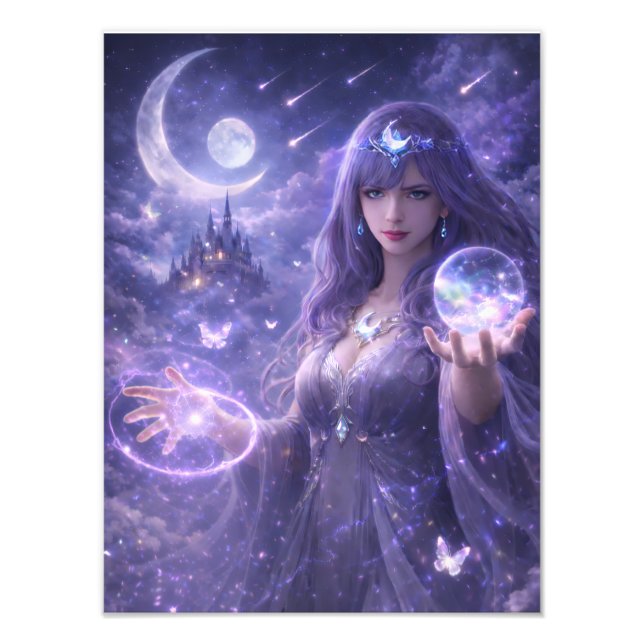 Moonstone Seer – Galaxy Fantasy Poster (Front)