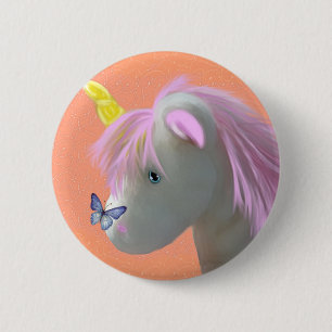Moonstone the unicorn 2 inch round button