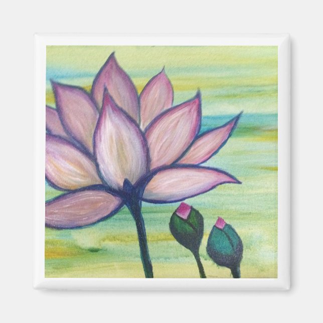 Moonstudio - Lotus Magnet rose (Devant)