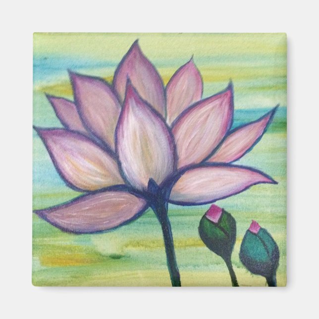 Moonstudio - Lotus Magnet rose (Devant)