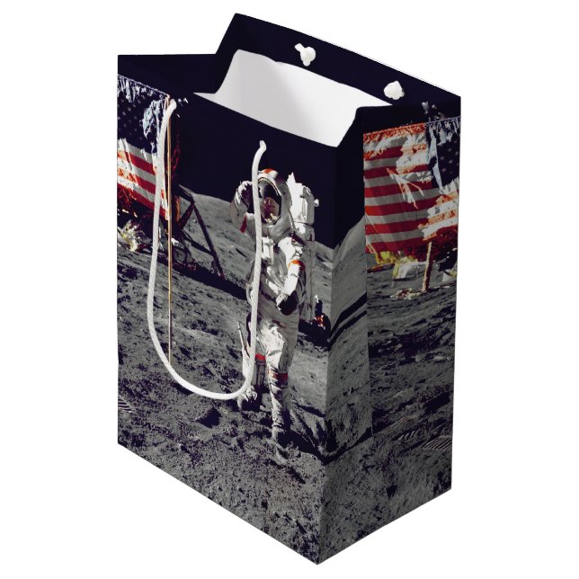 Moonwalk Apollo 17 Medium Gift Bag (Front Angled)