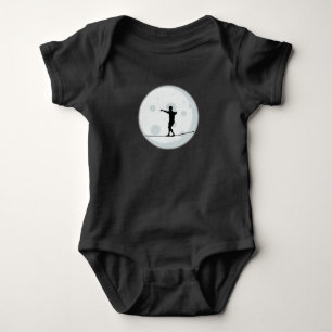 Moonwalk Slackline Balance Stars Slacklining NASA Baby Bodysuit