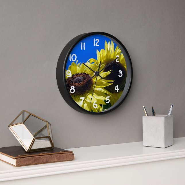 Moonwalker Sunflowers reaching for the sky Clock (Office)