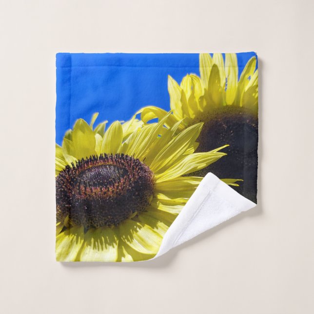 Moonwalker Sunflowers reaching for the sky Wash Cloth (Wash Cloth)