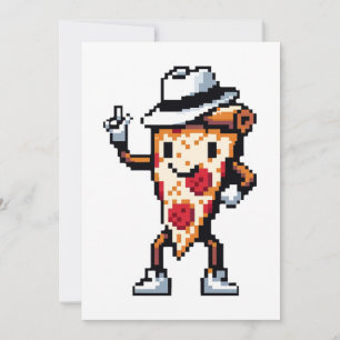 Moonwalking Pizza - Legendary Pop Slice Art Holiday Card