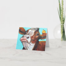 Mooo! Blank Notecards
