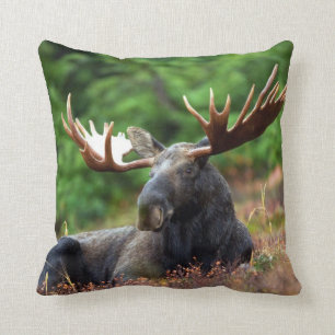 Moooose! Throw Pillow