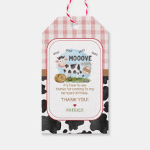 Mooove Over Birthday Favour Sticker