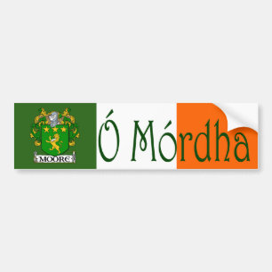 Moore Clan Irish/English Flag Bumper Sticker