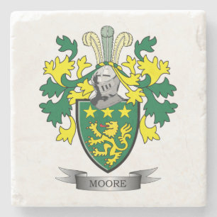 Moore Coat of Arms Stone Coaster