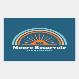 Moore Reservoir New Hampshire Rainbow Sticker