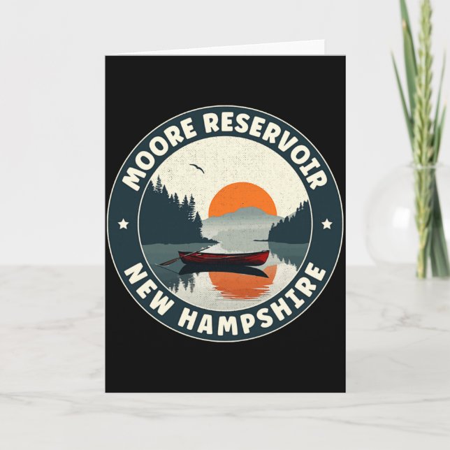 Moore Reservoir New Hampshire Sunset T Shirt  Card (Front)