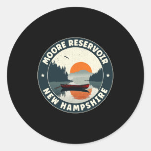 Moore Reservoir New Hampshire Sunset T Shirt Classic Round Sticker