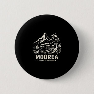 Moorea Island French Polynesia Beach Vacation 2 Inch Round Button