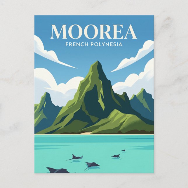 Moorea Lagoon French Polynesia Postcard (Front)