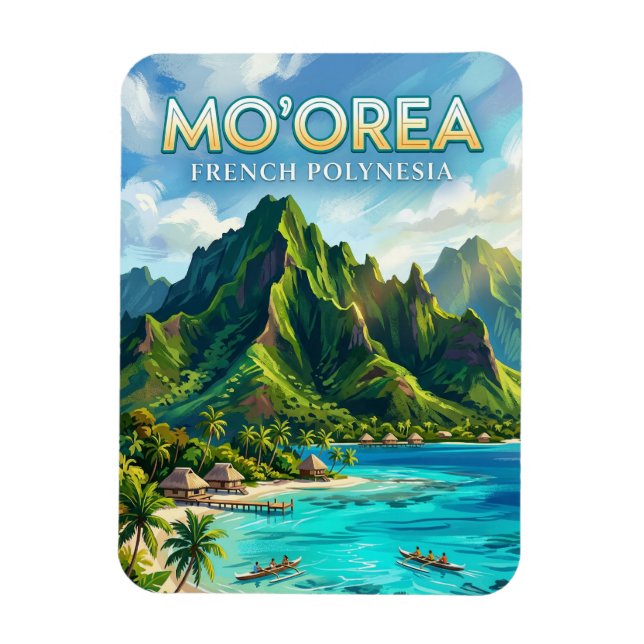 Mo'orea North Shore French Polynesia Magnet (Vertical)