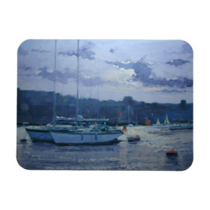 Moored yachts late afternoon magnet