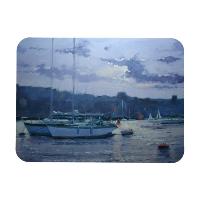 Moored yachts late afternoon magnet (Horizontal)