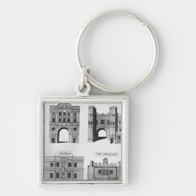 Moorgate, Cripplegate, Ludgate Bridgegate Keychain (Front)
