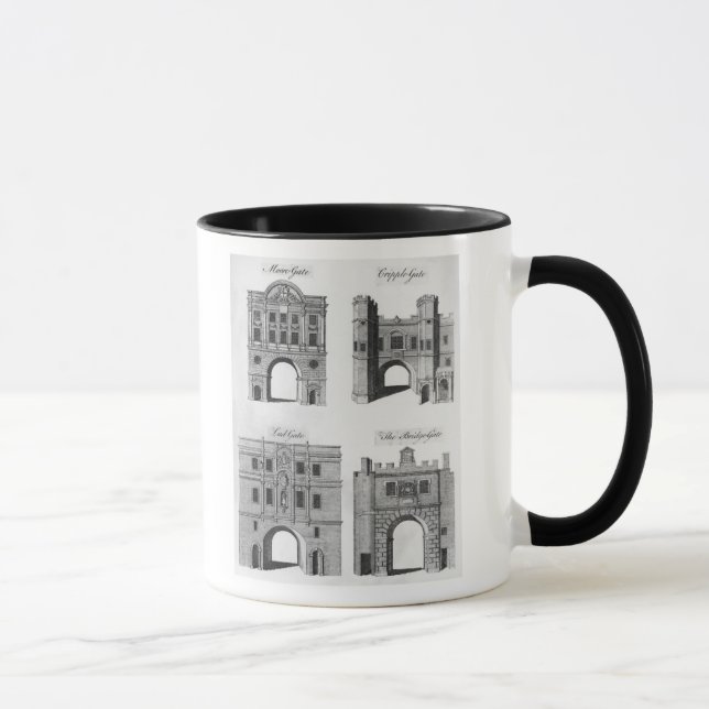 Moorgate, Cripplegate, Ludgate Bridgegate Mug (Right)