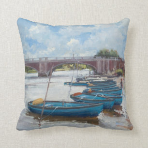 Moorings at Hampton Court 2011 Throw Pillow