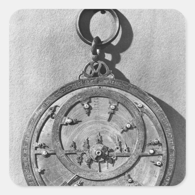 Moorish astrolabe, from Cordoba, 1054 Square Sticker (Front)