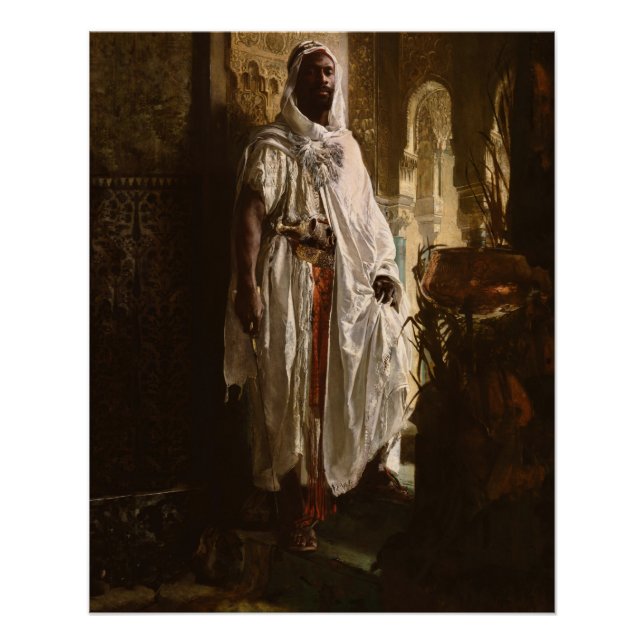 Moorish Chief African Art Painting Portrait Poster (Front)