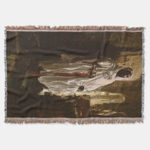Moorish Chief African Art Painting Portrait Throw Blanket