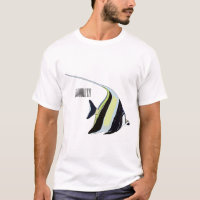 Moorish idol fish cartoon illustration