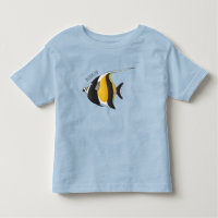 Moorish idol fish cartoon illustration