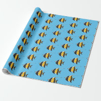 Moorish idol fish cartoon illustration