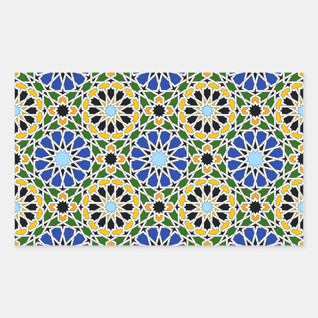 Moorish tile Rectangle Sticker (Front)