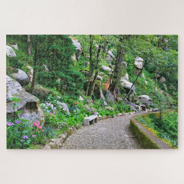 Moors' Castle garden, Sintra, Portugal Jigsaw Puzzle (Horizontal)