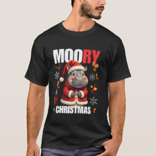 Moory Christmas Moo Deng Funny Hippo Baby Pygmy Me T-Shirt