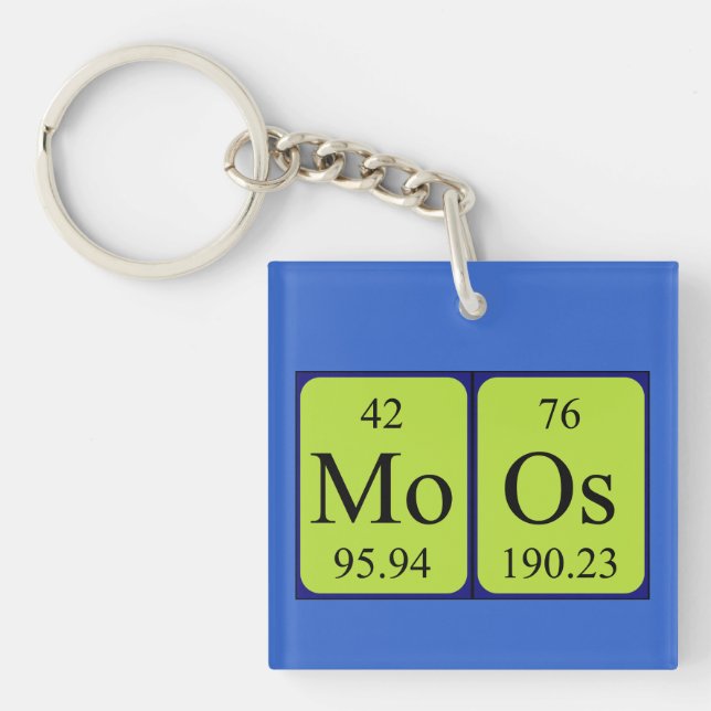 Moos periodic table name keyring (Front)