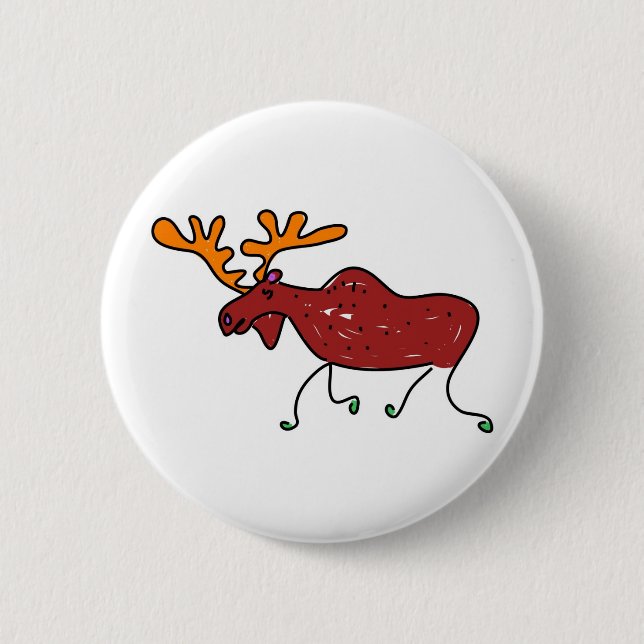 moose 2 inch round button (Front)