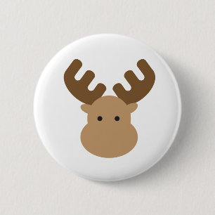 Moose 2 Inch Round Button