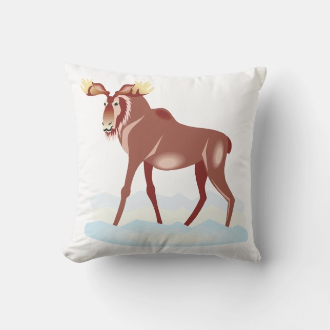Moose 2 throw pillow (Front)