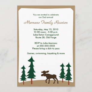 MOOSE Adirondack Lodge 5x7 Fête Invitation